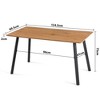 NicBex 49.21" Modern Rectangle Dining Table,Kitchen Table with MDF Tabletop and Metal Frame for 4-6 Seaters,Walnut - 3 of 4