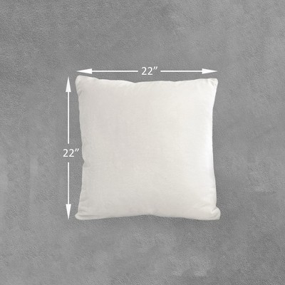 White Velour Decorative Throw Pillows Set of 2 with Inserts