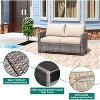 5 PCS Outdoor Patio Furniture,PE Rattan Grey Wicker with Dining Table &Chair,Sectional Chair Set with Washable Cushions - 4 of 4