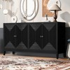 Sleek Storage Cabinet Sideboard Buffet with Vertical Line Design,Suitable for Study,Entrance and Living Room - 2 of 4
