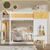 Polibi Kids Castle Loft Bunk Bed with Windows, Doors & Convertible Lower Play or Sleep Space - 2 of 4