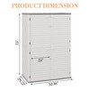 Outdoor Storage Cabinet,Waterproof Outdoor Shed with Floor,Resin Weather Resistant Tools Storage House Shed for Garden Backyard, Easy Assembly,White - 2 of 4