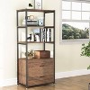 LITTLE TREE 59.05" 4 Tier Bookshelf Brown - 3 of 4