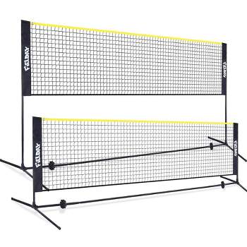 JOYIN 17FT Badminton Pickleball Net, Adjustable Portable Net for Junior Tennis, Kids Volleyball & Soccer Tennis, Badminton Net Set