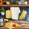 KITCHENAID Quilted Cotton Terry Cloth Oven Mitt, Pot Holder, Kitchen Towel 4-Pack, Heat Resistant, Silicone Grip, Butter, 16"x26", 7"x13" & 7"x10" - 3 of 4