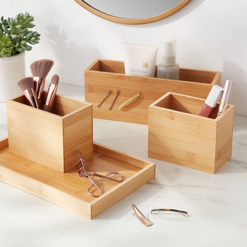 11.25&#34; x 7&#34; x 4.5&#34; Modular Bamboo Vanity Organizer with Magnetic Strip - Brightroom&#8482;, 3 of 6