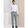 INSPIRE CHIC Men's Plaid Casual Regular Fit Flat Front Stretch Dress Pants - 3 of 4