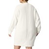 Agnes Orinda Women's Plus Size Knit Sweater Warm Long Sleeve Pullover Mini Dresses - 4 of 4