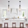 Bella Depot 1-Light Rustic Wood Pendant Light Distressed  Wood Chandelier - 3 of 4