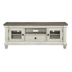 64" Engineered Wood TV Stand with Drawer Storage and Cabinets for Living Room - 1 of 4