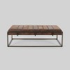 Christopher Knight Home Magdalene Modern Fabric Ottoman Bench Brown: Upholstered Seating, Metal Frame - 2 of 4