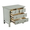 PAGED Wooden Nightstand with 3 Storage Drawers, Modern Side Table with Handles, Bedside Cabinet for Bedroom, Living Room - 3 of 4