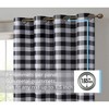 HLC.ME Hilltop Buffalo Check Textured Light Filtering Grommet Lightweight Window Curtain Panels - Set of 2 - 2 of 4