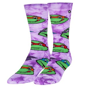 Odd Sox, Nickelodeon TMNT Teenage Mutant Ninja Turtles, 90's Cartoon, Fun Socks - 1 of 4