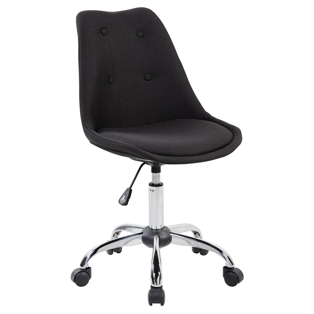 Photos - Computer Chair Armless Task Chair with Buttons Black - Techni Mobili