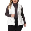 Agnes Orinda Women's Plus Size Casual Cargo Pockets Drawstring Waist Utility Sleeveless Scrub Vests - 2 of 4