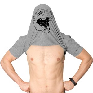 Mens Ask Me About My Trex T Shirt Funny Cool Dinosaur Flip Graphic Novelty Tees - Crazy Dog Men's T Shirt - 1 of 4