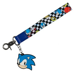 Sonic The Hedgehog Wristlet Keychain Lanyard Rubber Charm Wrist
