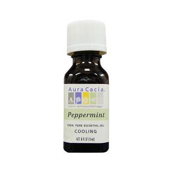 Aura Cacia 100% Pure Essential Oil Peppermint 0.5oz Liquid