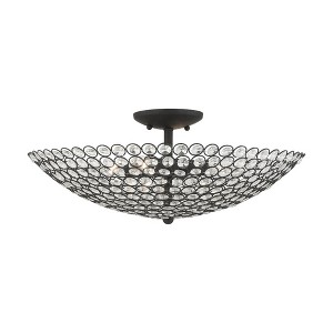 Livex Lighting Cassandra 4 - Light Semi-Flush Mount in  Black - 1 of 2
