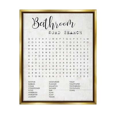 The Great Bathroom Word Search Bathroom Hand Towel – Designing Moments