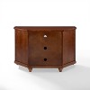 Cambridge Corner TV Stand for TVs up to 48" Mahogany - Crosley: Brass Hardware, Media Storage, Glass Doors - 2 of 4