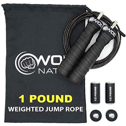 Wod Nation Weighted Jump Rope For Women Men Adjustable Heavy Speed Jump Rope Handles With Removable Weights 1 Pound 1lb Target