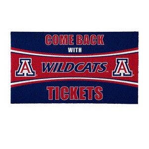 Evergreen Come Back with Tickets University of Arizona 28" x 16" Woven PVC Indoor Outdoor Doormat - 1 of 4