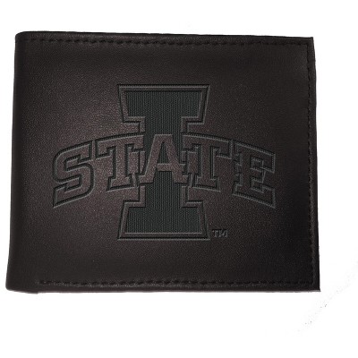 Evergreen NCAA Iowa State Cyclones Black Leather Bifold Wallet Officially Licensed with Gift Box