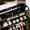 Fluted Shoe Cabinet with 3 Flip Drawers & 2 Small Drawers & Hook, Slim Shoe Storage Organizer, Narrow Hidden Shoe Storage for Entryway - 4 of 4