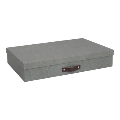 Sverker Canvas Document Box Gray - Bigso Box of Sweden