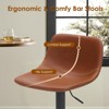 NicBex Adjustable PU Leather Bar Stools Set of 2,Swivel Counter Height Bar Stools with Footrest,Metal Base,Bar Chairs for Kitchen Island,Home Bar - 3 of 4