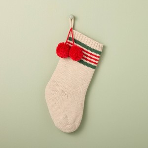 20" Vintage Stripe Knit Stocking - Hearth & Hand™ with Magnolia - 1 of 3