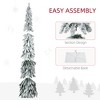 FURNIinspire Artificial Trees 7ft Tall Slim Artificial Christmas Tree Christmas Decorations With Snow Flocked Branches, Green, 30.3"*30.3"*82.8" - 4 of 4