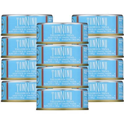 Tonnino Yellowfin Tuna in Spring Water - Case of 12/4.94 oz