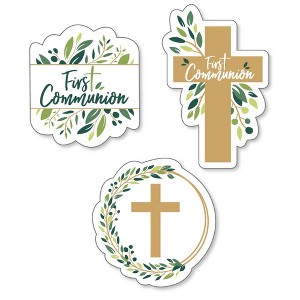 Big Dot of Happiness First Communion Elegant Cross - DIY Shaped Religious Party Cut-Outs - 24 Count - 1 of 4