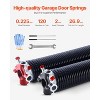 VEVOR Garage Door Torsion Springs, Pair of 0.225 x 2 x 27 in, 16000 Cycles, Electrophoresis Black Coated for Replacement, Garage Door Springs,Black - 3 of 4