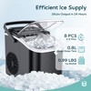 Simzlife Ice Maker Countertop, 26 Lbs/24H, Bullet Ice, 9 Pcs/6 Min, Portable Machine with Handle, Auto-Cleaning, Ultra Quiet, Smart Operation, Black - 2 of 4