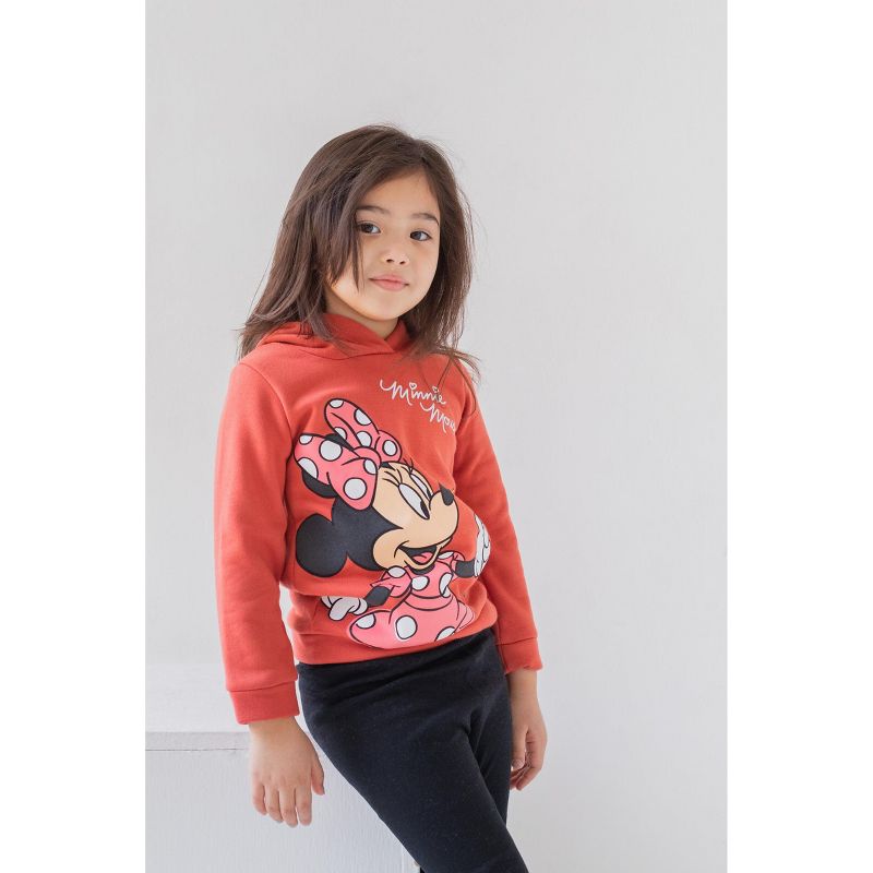 Disney Minnie Mouse Mickey Goofy Donald Duck Daisy Girls Pullover Hoodie Little Kid to Big, 2 of 10