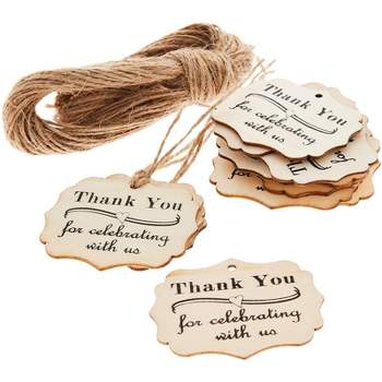 Bright Creations 300 Pack Kraft Paper Gift Tags With String, Baby