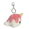 Aurora Mini Vanilla-Berry Nomwhal Clip-On Tasty Peach Enchanting Stuffed Animal White 4" - 4 of 4