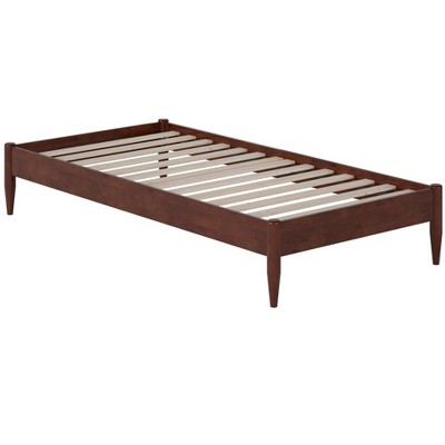 Pasadena Walnut Twin XL Solid Wood Platform Bed with Slats