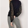 Women's Lace Arm Crew Neck Jumper - APRICOT - 3 of 4