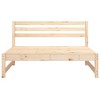 vidaXL Garden Middle Sofa Natural Solid Pine Wood Medium Modular - 4 of 4
