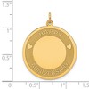 Black Bow Jewelry 14k Yellow Gold Happy Anniversary Disc Pendant, 25mm - 4 of 4