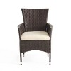 Jennifer 7pc Wicker Patio Dining Set with Cushions: Christopher Knight Home, Metal Frame, Weather-Resistant - 3 of 4