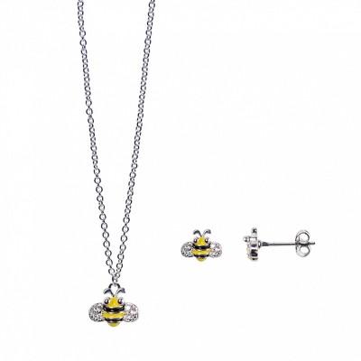 FAO Schwarz Bumblebee Necklace and Earring Set