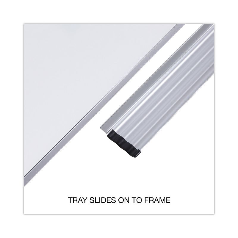 UNIVERSAL Cork/Dry Erase Board Melamine 36 x 24 Black/Gray Aluminum/Plastic Frame 43743, 4 of 9