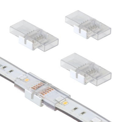 Armacost Lighting 5 Pin IP67 Outdoor LED Strip Light RGB+W Tape to Tape Splice Connector 4pk Light Accessory