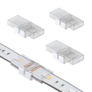 Armacost Lighting 5 Pin IP67 Outdoor LED Strip Light RGB+W Tape to Tape Splice Connector 4pk Light Accessory - 1 of 3